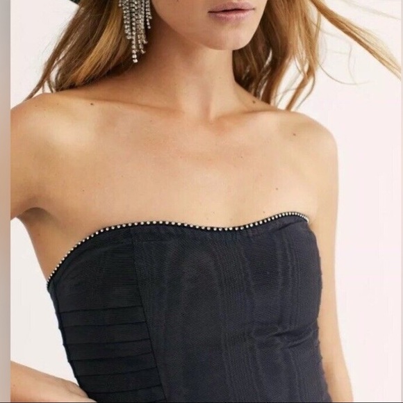 For Love & Lemons Celeste Moire Bow Dress - Picture 3 of 6